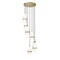 Z-Lite Cayden Chandelier, 7-Light, 18 In.W x 16.75 In.H, Modern Gold/Clear + Etched Opal 1946P-7R-MGLD - alternate 1
